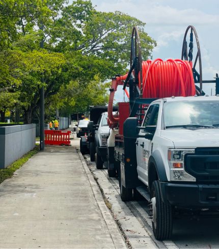 The Enigex professional team is preparing a Horizontal directional drilling project with a full setup in Florida.
