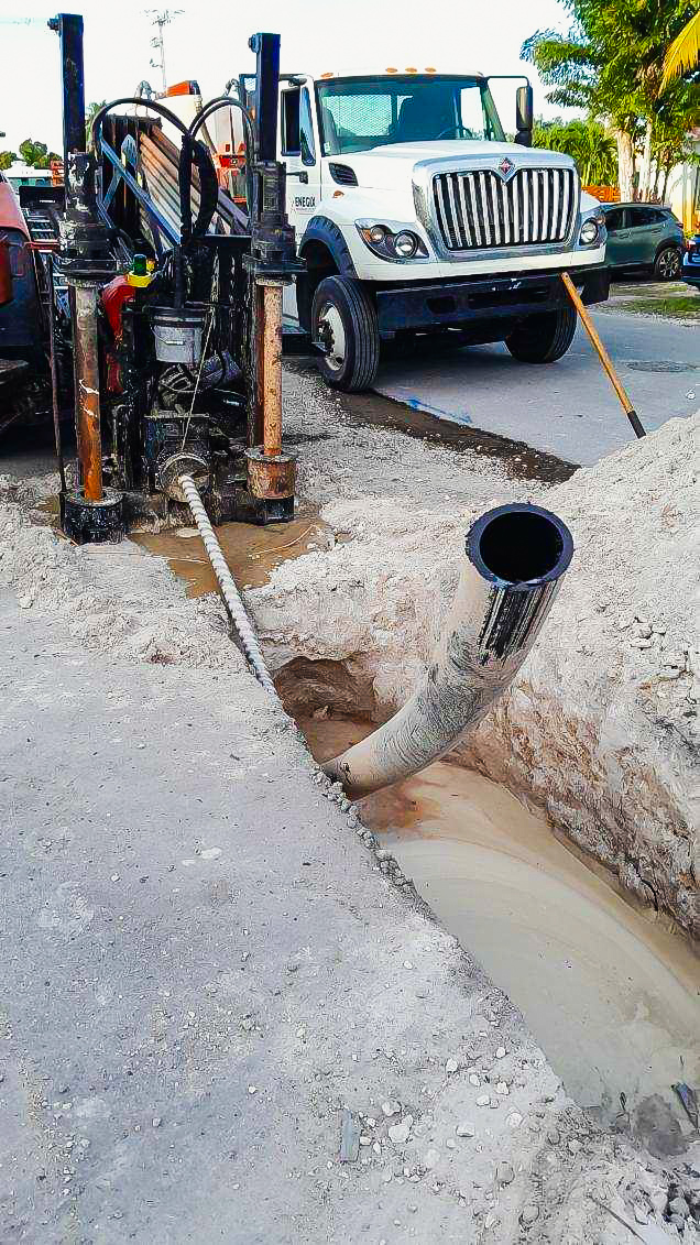 The Enigex Horizontal Directional Drilling Experts doing work in Florida.